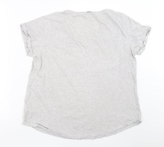 Very Womens Grey Basic T-Shirt Size 18