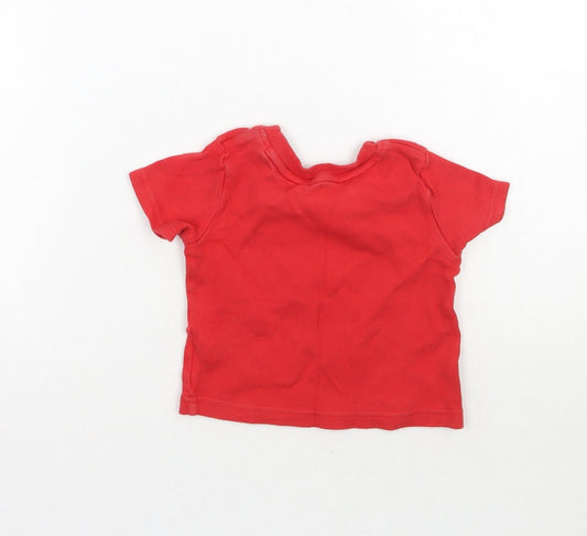George Boys Red Basic T-Shirt Size 3-6 Months - Spiderman