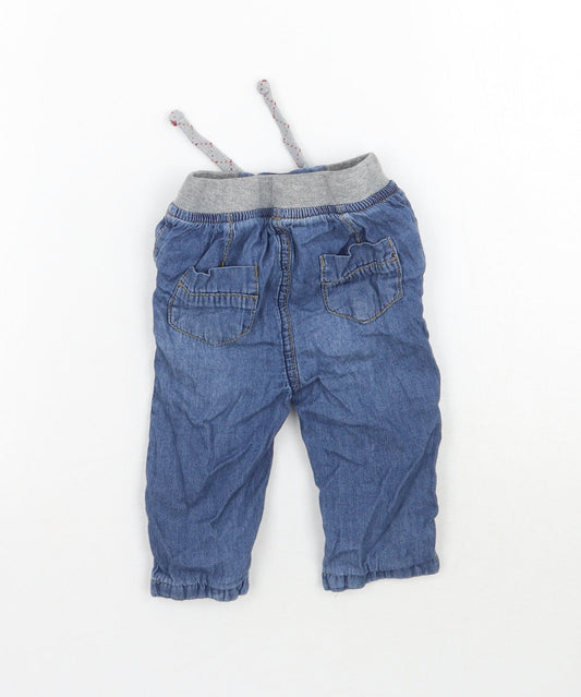 Early days Boys Blue Cargo Jeans Size 3-6 Months