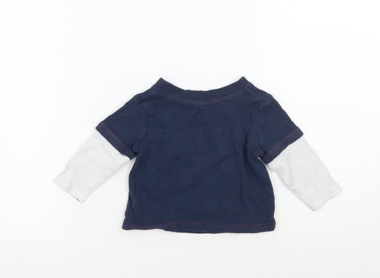 George Boys Blue Basic T-Shirt Size 3-6 Months