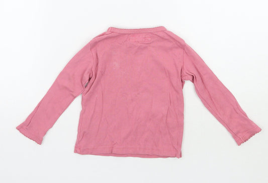 NEXT Girls Pink Basic T-Shirt Size 12 Months