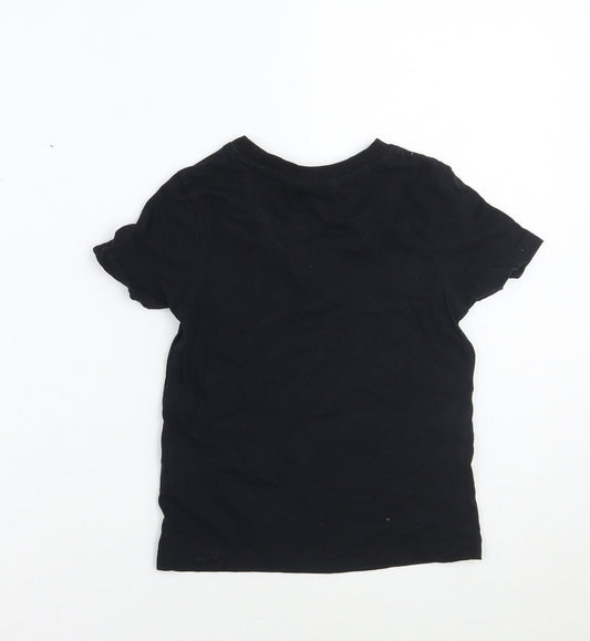 George Boys Black Basic T-Shirt Size 2-3 Years