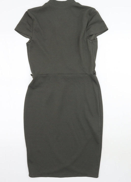 Miss Selfridge Womens Green A-Line Size 10