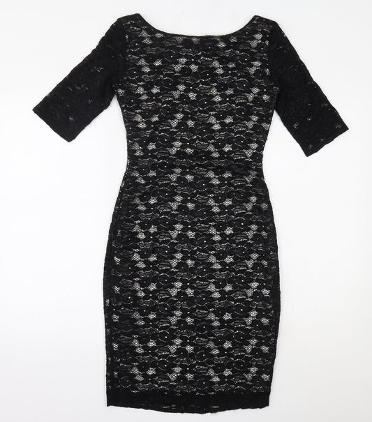 Goddess Womens Black Bodycon Size 8