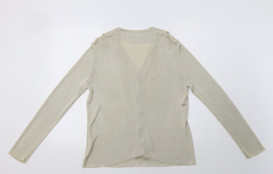 Liz Claiborne` Womens Beige Cardigan Jumper Size M