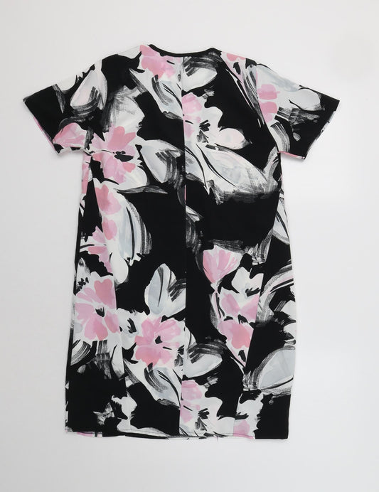 F&F Womens Black Floral Sheath Size 8