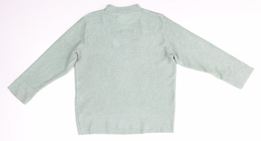 4 Me Womens Green Pullover Jumper Size L