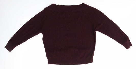 New Look Womens Purple Pullover Jumper Size S