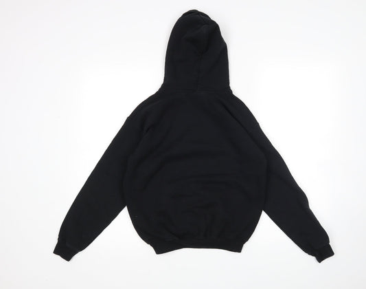 Gildan Girls Black Pullover Hoodie Size L - Eat Sleep Flip Repeat
