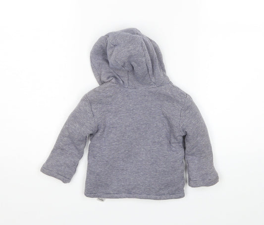 George Baby Blue Striped Full Zip Jumper Size 0-3 Months