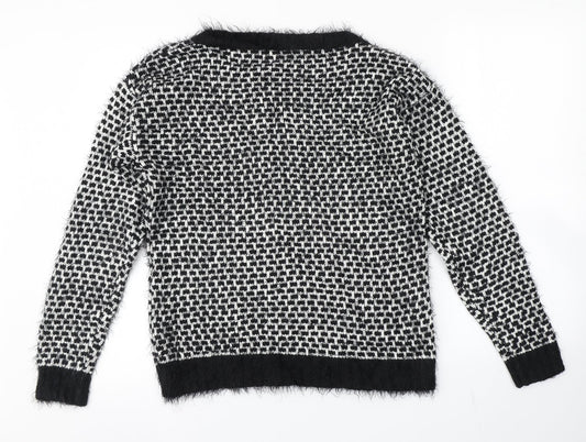 CASAMA Womens Multicoloured Check Pullover Jumper Size M