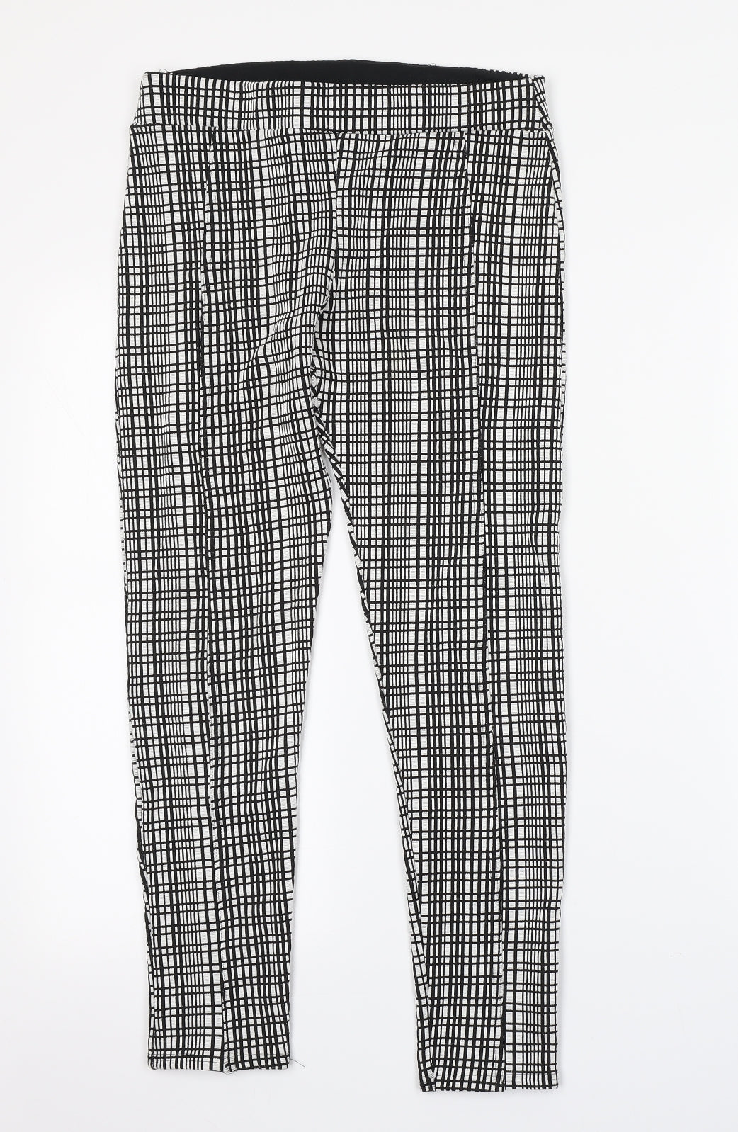 Jane Norman Womens Multicoloured Check Trousers Size 10 L25 in