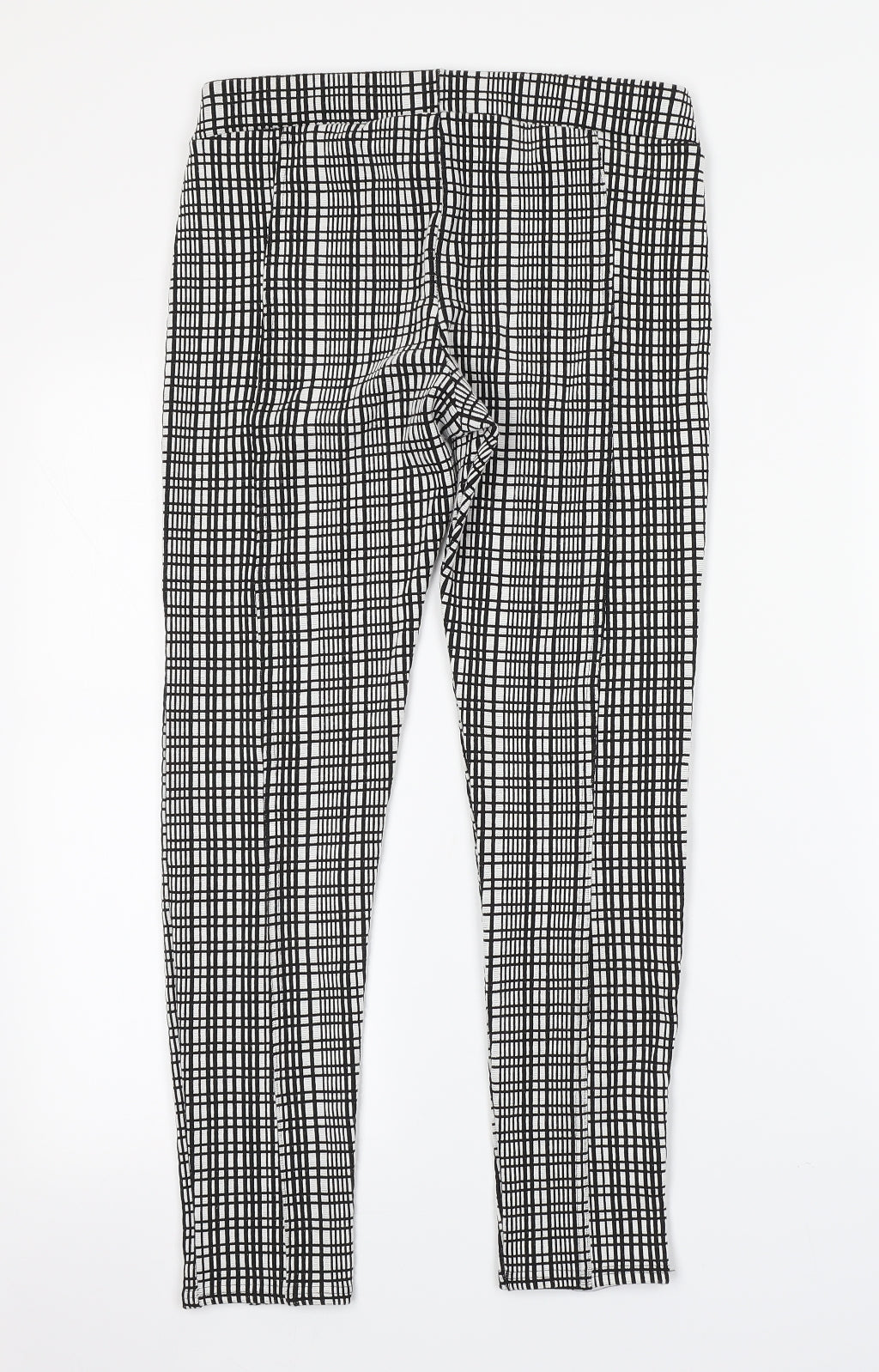 Jane Norman Womens Multicoloured Check Trousers Size 10 L25 in