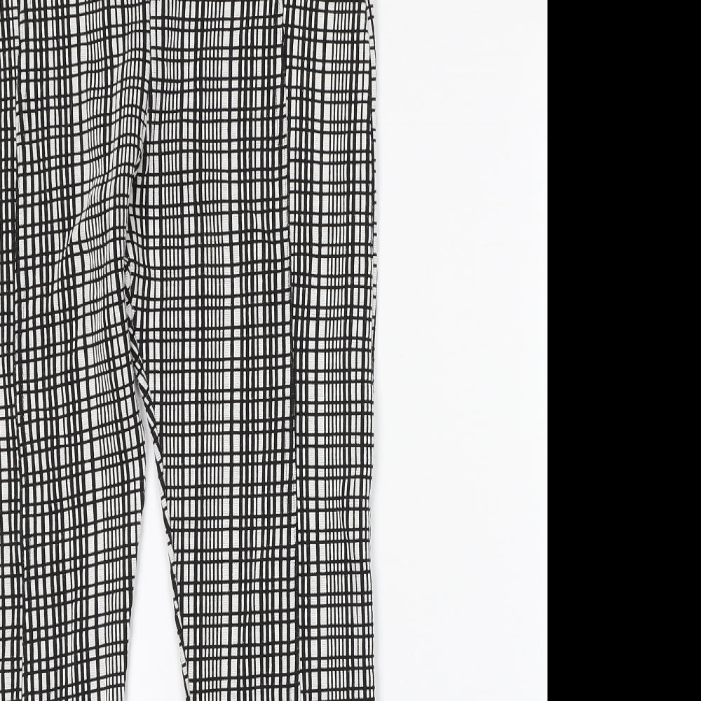 Jane Norman Womens Multicoloured Check Trousers Size 10 L25 in
