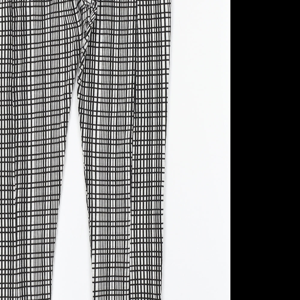 Jane Norman Womens Multicoloured Check Trousers Size 10 L25 in