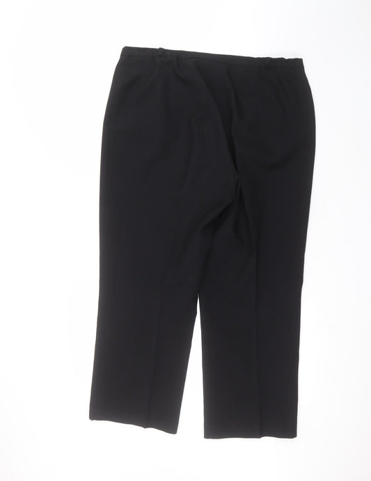 BHS Womens Black Trousers Size 14 L24 in