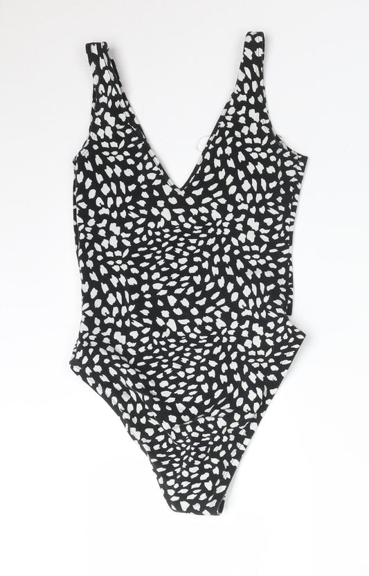Miss Selfridge Womens Multicoloured Animal Print Bodysuit One-Piece Size 4