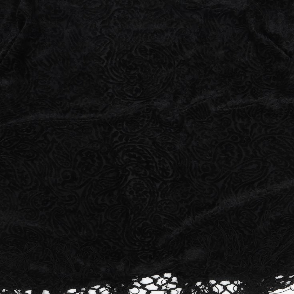 Papaya Womens Black Paisley Cardigan Jumper Size 12