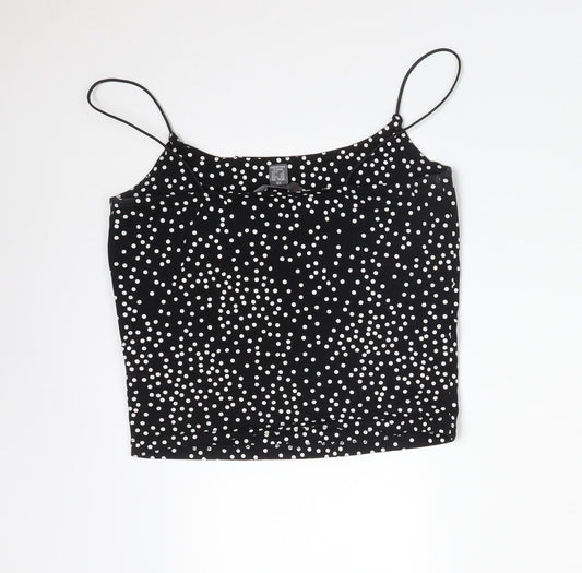 Primark Womens Black Polka Dot Camisole T-Shirt Size XS