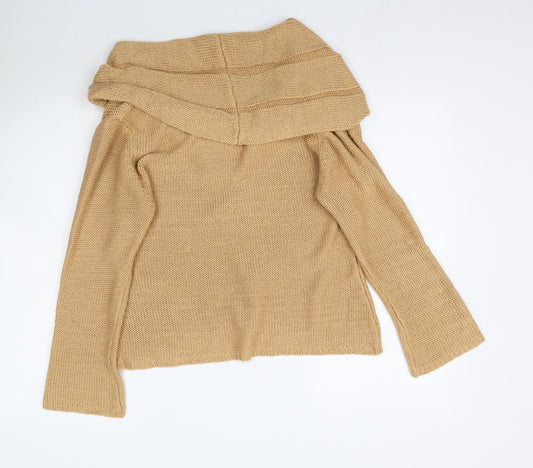 Off shoot Womens Beige Knit Pullover Jumper Size M