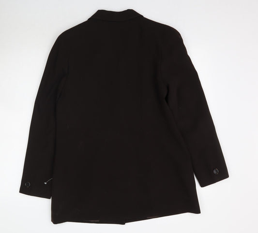Meico Womens Brown Overcoat Blazer Size 14