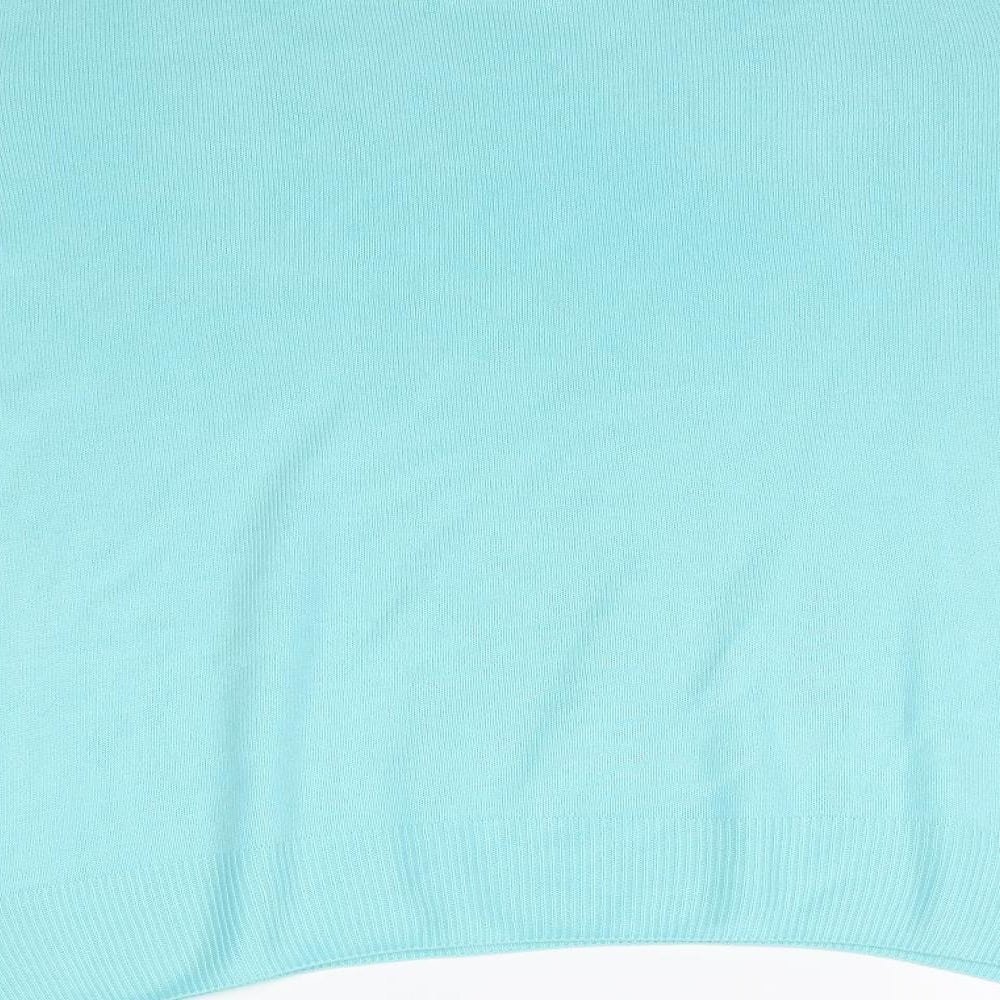 Marks and Spencer Womens Blue Knit Basic T-Shirt Size 14
