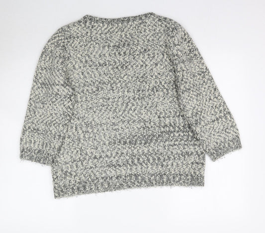 Debenhams Womens Grey Knit Pullover Jumper Size 16