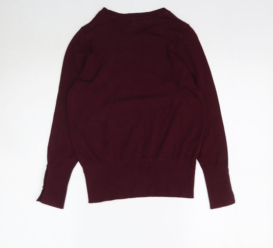Dorothy Perkins Womens Red Knit Pullover Jumper Size 8