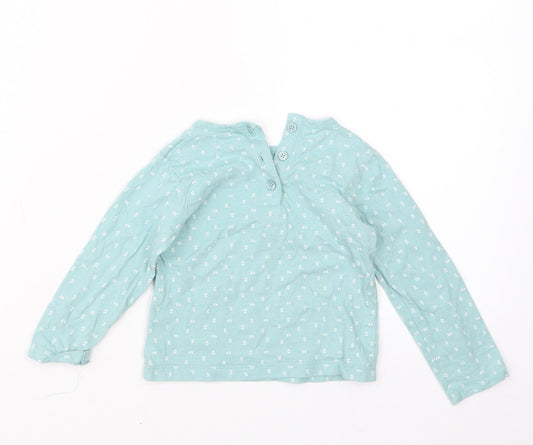 John Lewis Girls Blue Geometric Basic T-Shirt Size 9-12 Months