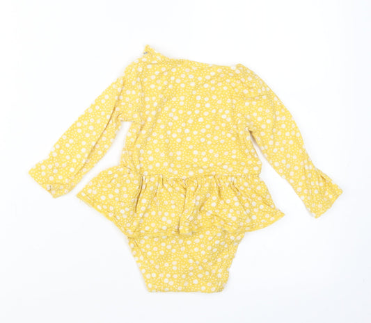 Carter's Girls Yellow Floral Babygrow One-Piece Size 18 Months