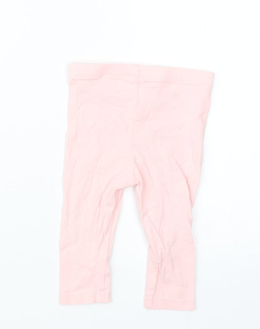 TU Girls Pink Capri Trousers Size 6-9 Months