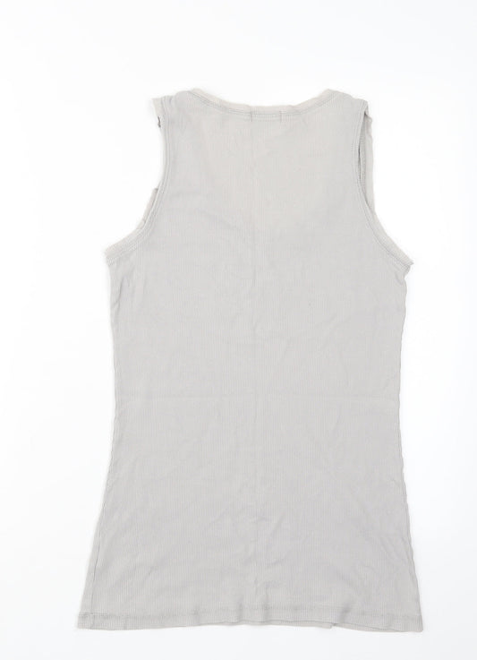 Love Label Womens Grey Basic Tank Size 14