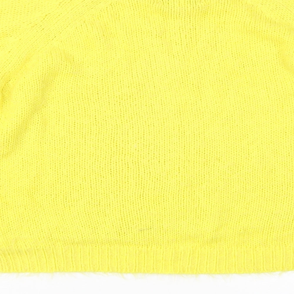 Papaya Womens Yellow Knit Pullover Jumper Size M