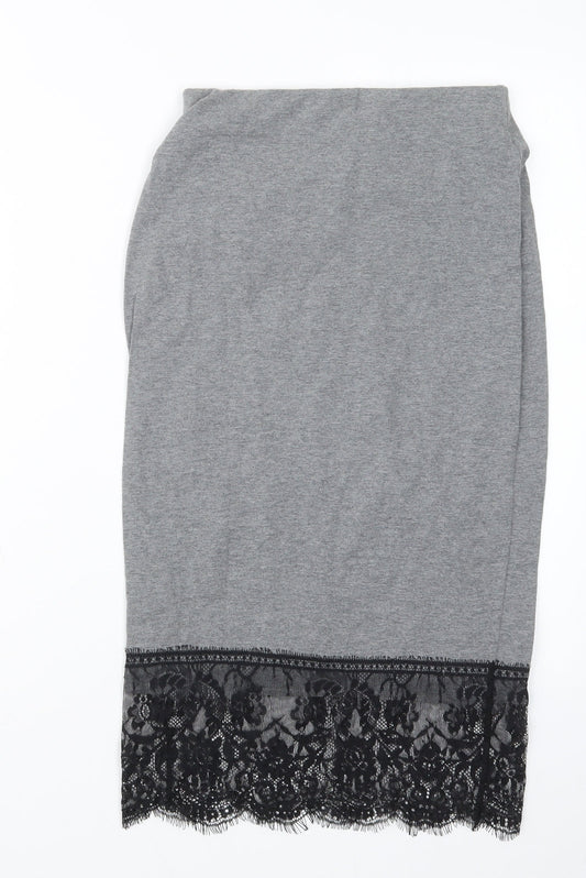 Lily Loves Womens Grey Straight & Pencil Skirt Size 8
