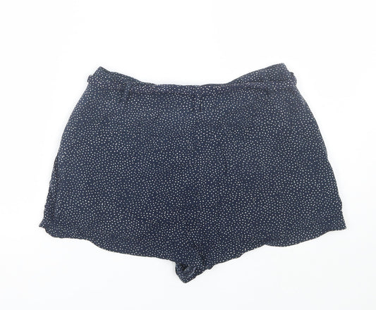 H&M Womens Blue Polka Dot Cut-Off Shorts Size 8