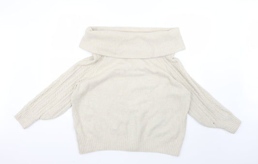 H&M Womens Beige Pullover Jumper Size M
