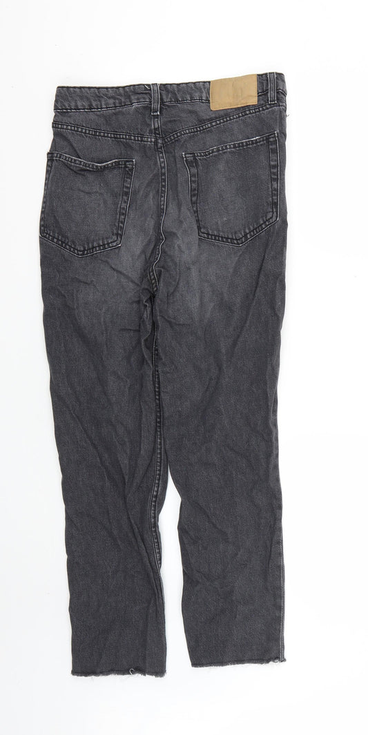 H&M Womens Black Straight Jeans Size 8 L24 in