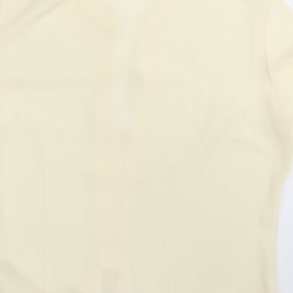 M&S Womens Ivory Basic Button-Up Size 12