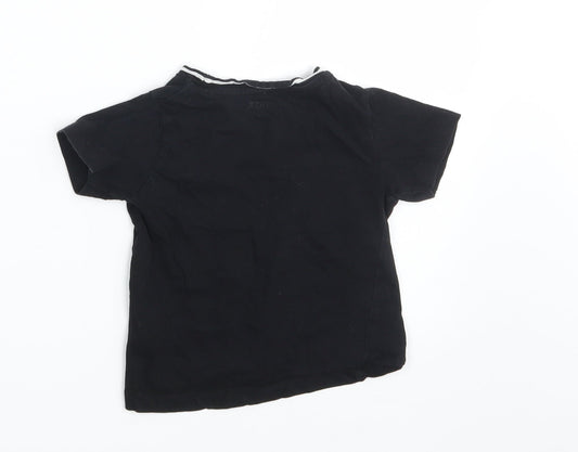 MAX Boys Black Basic T-Shirt Size 18-24 Months