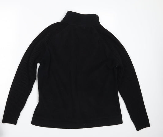 M & Co. Mens Black Knit Full Zip Jumper Size L