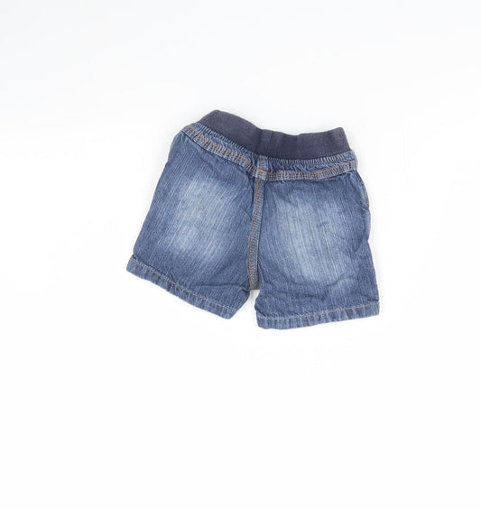 Mothercare Baby Blue Denim Cropped Trousers Size 9 Months