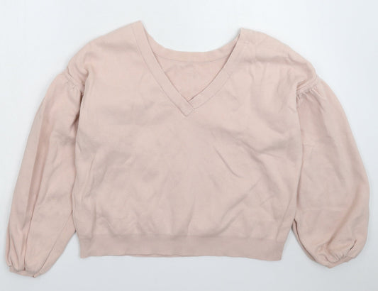 Topshop Womens Pink Knit Pullover Jumper Size 10