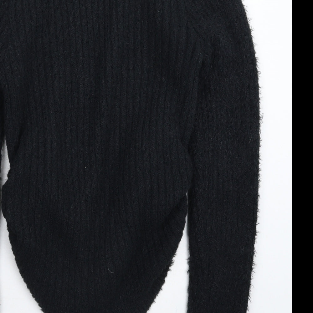 rue21 Womens Black Knit Pullover Jumper Size S