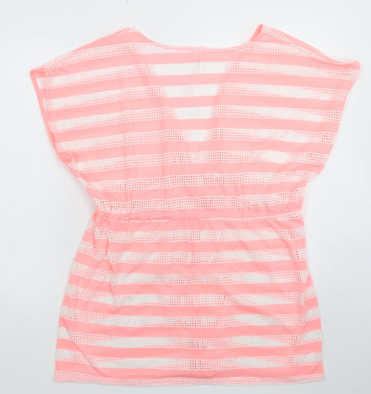 Ocean Club Womens Pink Striped Cardigan Jumper Size 16