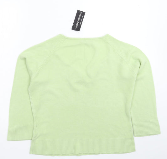 Debbie Morgan Womens Green Knit Pullover Jumper Size L