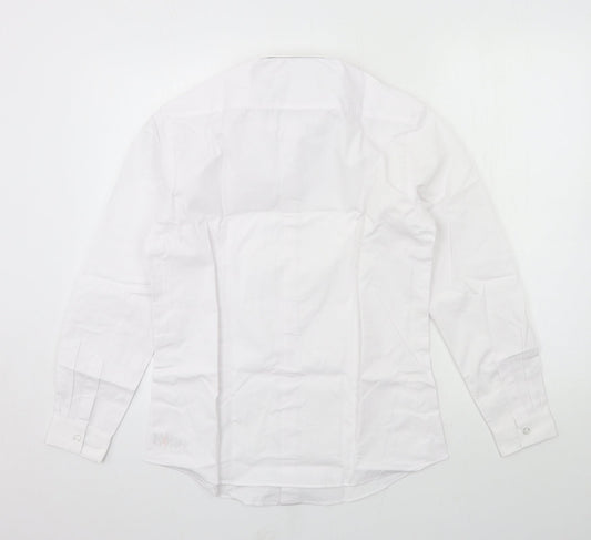 George Boys White Basic Button-Up Size 13-14 Years