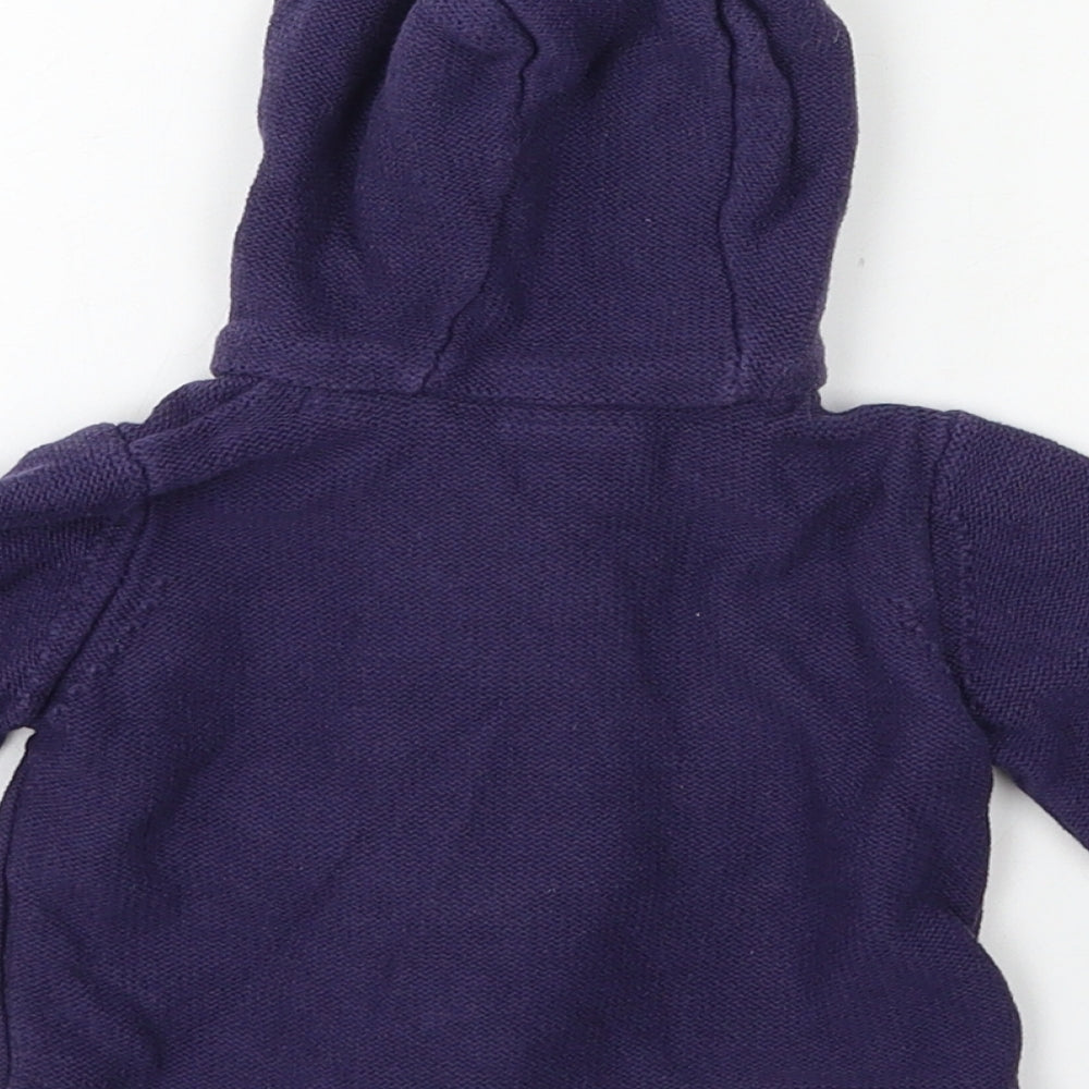 Mini Club Boys Blue Knit Cardigan Jumper Size 3-6 Months