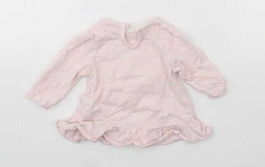 George Girls Pink Jersey Basic T-Shirt Size Newborn - Polar bear