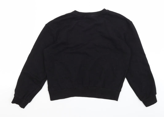 Daphnea Womens Black Pullover Jumper Size S