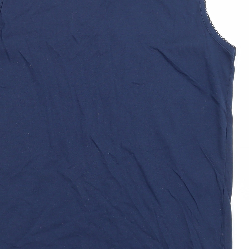 Casual Club Womens Blue Basic Tank Size L